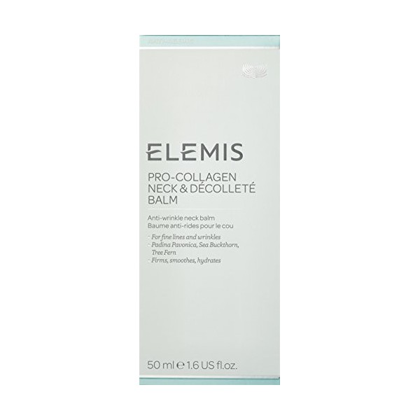 ELEMIS Baume de cou et décolleté pro-collagène, crème hydratante visage et cou pour raffermir, lisser et hydrater, baume anti