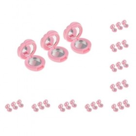 Lot de 10 palettes de maquillage vides pour fard à paupières, fard à joues, gloss à lèvres - Rose