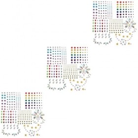 DOITOOL 21 Ensembles DAutocollants De Pierres Précieuses Auto-Adhésifs Autocollants De Pierres Précieuses Pour Le Visage Bri