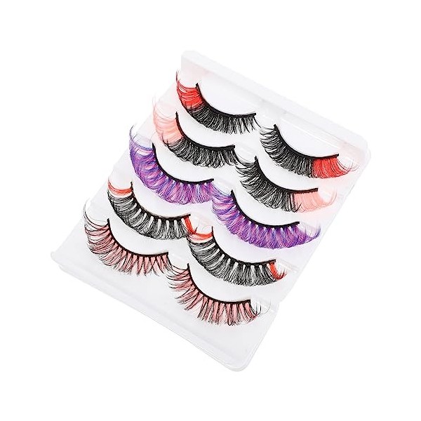 Didiseaon 3 Boîtes Cils Colorés Cils De Maquillage Pour Les Femmes Produits De Beauté Faux Cils Naturel Cils De Maquillage Co