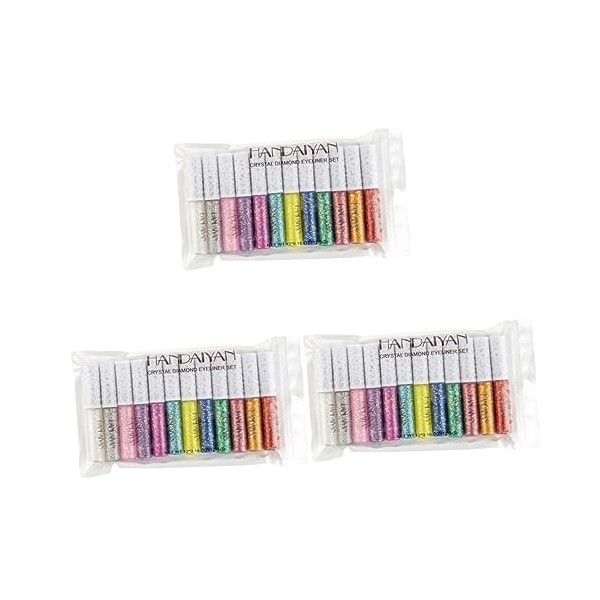 FRCOLOR 12 Pièces Fard À Paupières Scintillant Eye-Liner Liquide Liquide Eye-Liner Liquide Fard À Paupières Liquide Paillette