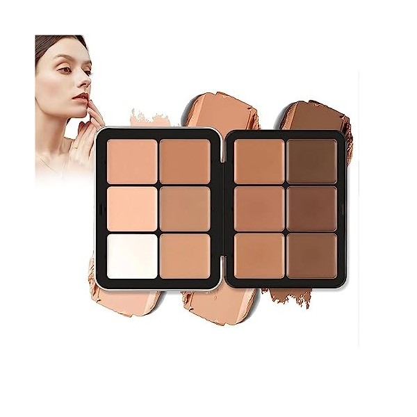 Carla Secret Concealer Palette, Carla Secret Cream Blush Palette, Carla Secret Palette, 12 Colors Carla Secret Makeup, Long-W