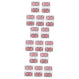 Beaupretty 15 Ensembles Autocollants De Fans Britanniques Autocollants De Drapeau Britannique Visage De Drapeau Britannique D