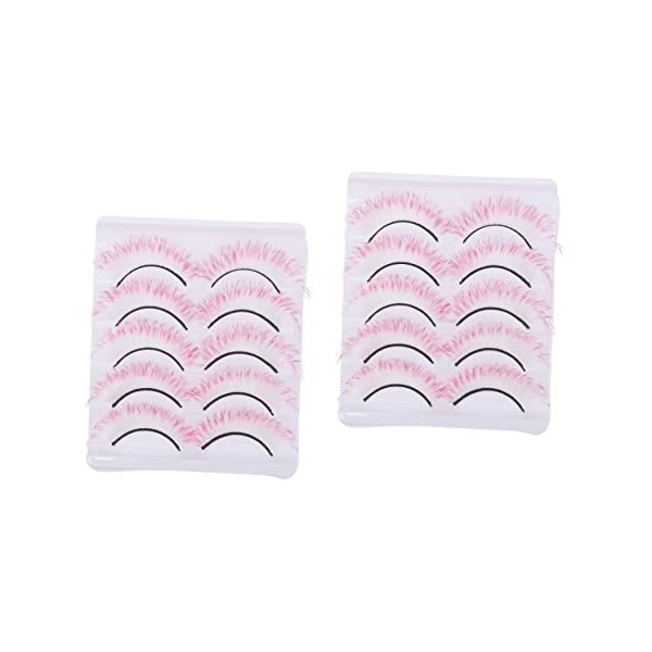 Ipetboom 10 Paires De Faux Cils Colorés Faux Cils Réutilisables Cils Colorés Faux Cils Extensions De Faux Cils Cils Vaporeux 