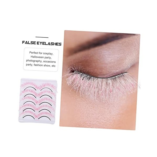 Ipetboom 10 Paires De Faux Cils Colorés Faux Cils Réutilisables Cils Colorés Faux Cils Extensions De Faux Cils Cils Vaporeux 