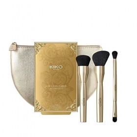 KIKO Milano A Holiday Fable Fabulous Brushes Kit | Kit De 3 Pinceaux Pour : Fond De Teint, Poudres Et Ombres À Paupières