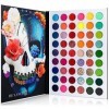 DELANCI La Catrina Makeup Pallet Professional 54 couleurs Palette de fard à paupières, hautement pigmentées Matte Shimmer Br