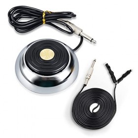 Pédale de tatouage et cordon de clip de tatouage - Pédale de pied de tatouage Unihubys 5 pieds Pédales de tatouage rondes en 