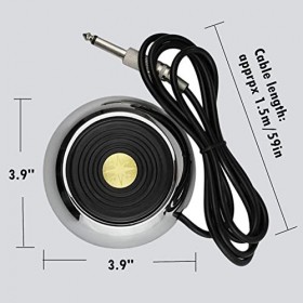 Pédale de tatouage et cordon de clip de tatouage - Pédale de pied de tatouage Unihubys 5 pieds Pédales de tatouage rondes en 