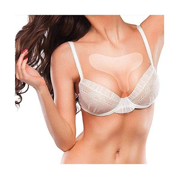 T-Typ Coussin de poitrine en silicone anti-rides pour éliminer et prévenir les plis de poitrine