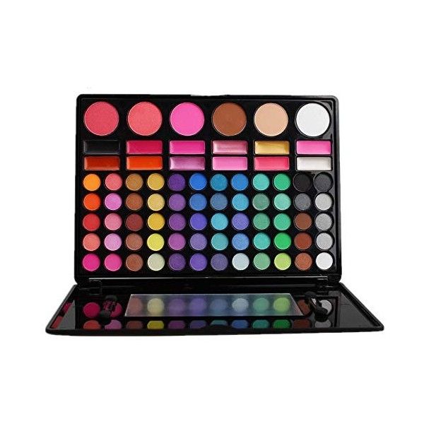 Palette de maquillage lumineux de 78 couleurs, palette durable de poudre, pour fard à paupières et fard à joues et rouge à lè