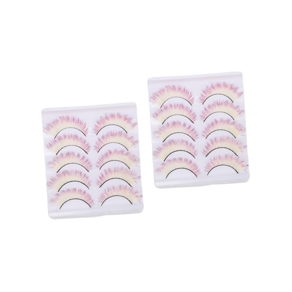 Ipetboom 10 Paires De Faux Cils Colorés Faux Cils Colorés Cosplay Cils Faux Cils Longs Supérieur Inférieur