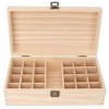 BEIJIALY Boîte de Rangement en Bois pour Huiles Essentielles, 24 Grilles, Support Multifonctionnel en Bois pour Huiles Essent