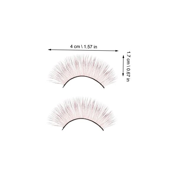 DOITOOL 20 Paires De Faux Cils Colorés Cils Faux Cils DHalloween Faux Cils Dramatiques Cils Colorés Faux Cils Maquillage Cil