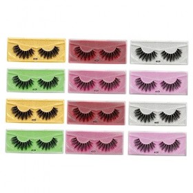 DOITOOL 12 Paires De Faux Cils Ensemble Kit DExtension De Cils Fille Naturelle Faux Cils Cils Vaporeux Cils De Maquillage Po