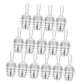 FRCOLOR Fengfang Lot de 15 tubes de rouge à lèvres vide, tube de gloss à lèvres, tube transparent en nid dabeille, baume à l