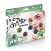 Paillettes biodégradables Eco Glitter Shakers de Moon Glitter - 100% Cosmetic Bio Glitter pour le visage, le corps, les ongle