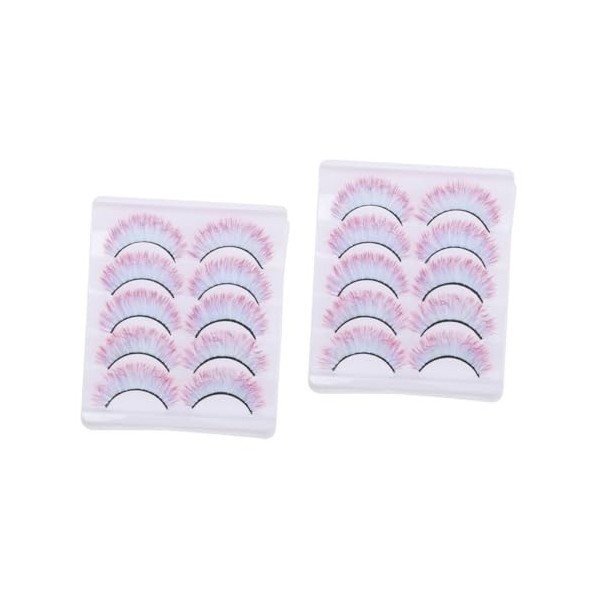 Ipetboom 10 Paires De Faux Cils Colorés Faux Cils Avec Couleur Faux Cils DHalloween Faux Cils Longs Faux Cils Extensions De 