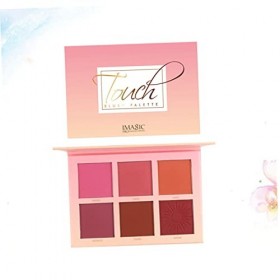 FRCOLOR Lot de 6 poudres de fond de teint pour joues - Kit de mise en évidence - Maquillage du visage - Blush - Poudre pour j