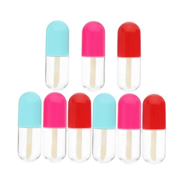 FRCOLOR Lot de 27 tubes de couleur vides en plastique - Pour échantillons de gloss - Mascara - Rouge à lèvres liquide - Mini 