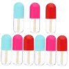 FRCOLOR Lot de 27 tubes de couleur vides en plastique - Pour échantillons de gloss - Mascara - Rouge à lèvres liquide - Mini 