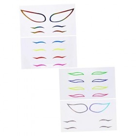 FRCOLOR 12 Ensembles Couleur Eyeliner Autocollants Ruban De Couleur Autocollants Colorés Ruban De Couleur Adhésif Eyeliner Au