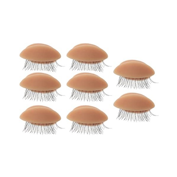 DRESSOOS 4 Paires De Masques Pour Les Yeux Moules En Silicone Pratique Des Cils Paupières Formation Des Cils Greffe De Paupiè