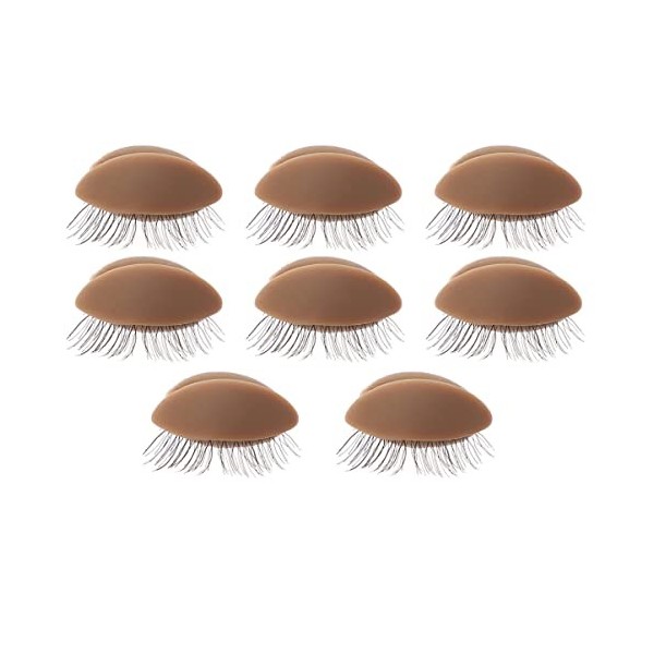 DRESSOOS 4 Paires De Masques Pour Les Yeux Moules En Silicone Pratique Des Cils Paupières Formation Des Cils Greffe De Paupiè