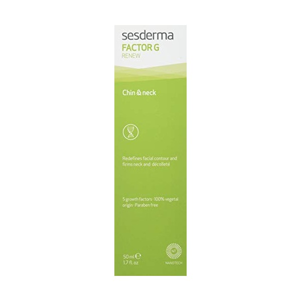 Sesderma | Facteur G Renew Chin & Neck | 7 facteurs de croissance | Synthèse du collagène | Anti-âge | Lutte contre les rides