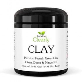 Clearly CLAY, masque facial pour nettoyer les pores en profondeur, hydrater, adoucir la peau | 100% pure argile verte françai