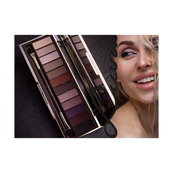 Luvia Palette de fards à paupières professionnels – Forever Matt Eyeshadow Palette – avec 12 mats Nude, marron et tons terre 