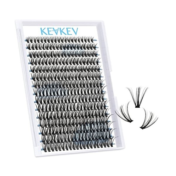 KevKev DIY Lash Extension Kit 360 Pcs Individual Lashes Cluster Lash Glue and Lash Glue Remover kit dextension de cils 20