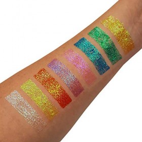 Moon Glitter - Gel brillant fin iridescent - 12ml - Assortiment de 8 couleurs - Pailleté pour visage.