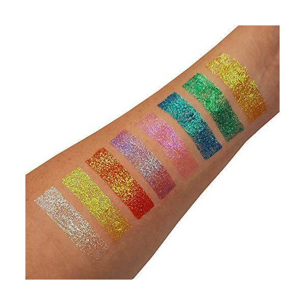 Moon Glitter - Gel brillant fin iridescent - 12ml - Assortiment de 8 couleurs - Pailleté pour visage.