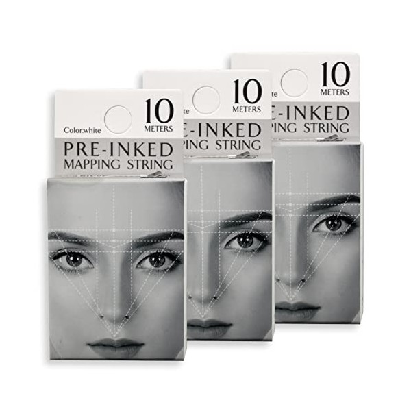 3 Boîte de cordes de cartographie des sourcils de qualité supérieure Microblading pour les Sourcils Positionnement Tatouage S