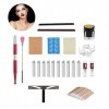 Kit de microblading de sourcil, tatouage de lèvre de maquillage de lèvre de lèvre de pratique daiguilles de peau de règle de