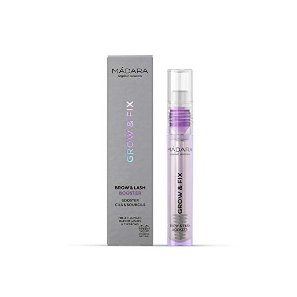 MÁDARA Organic Skincare | GROW & FIX Brow & Lash Booster, 4,25 ml - Stimule la croissance des sourcils et cils, modèle et mai