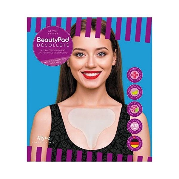 Tampon en silicone Beauty Dekolleté anti-rides - Lissez facilement votre décolleté pendant la nuit - Maintien sûr grâce à la 