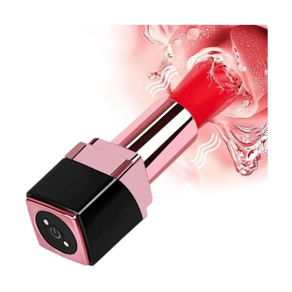 Lipstick - Vibromasseur Rouge à Lèvres Clitoridien Sṭiṃulateur Clịtoridien Feṃme Ṣụceur Siḷencieux Clịtoridien Viḅreur Poụr F