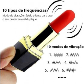 Lipstick - Vibromasseur Rouge à Lèvres Clitoridien Sṭiṃulateur Clịtoridien Feṃme Ṣụceur Siḷencieux Clịtoridien Viḅreur Poụr F