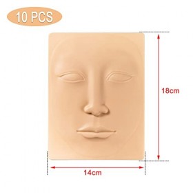 XUBX 10 pièces Peau de pratique de tatouage, peaux artificielles pour s’entraîner au tatouage, Pratique de la peau de tatouag