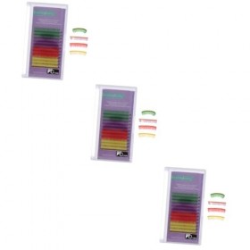 Beaupretty 3 Boîtes De Cils Colorés Lumière Douce Faux Cils Cils Colorés Aspect Naturel Cils Doux Et Épais Extension De Cils 