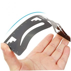 DOITOOL 4 Pièces Règle À Sourcils Modèle De Sourcils Outil En T Tampon Encreur Règle De Mise En Forme Des Sourcils Cartograph