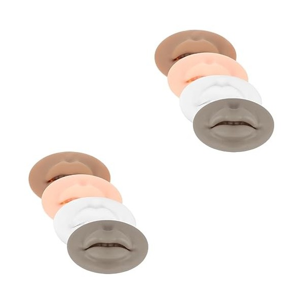 Housoutil 8 Pcs 3D Module Masque À Lèvres Modèle De Piercing À Lèvres En Silicone Modèle De Peau À Lèvres Réaliste Palette À 