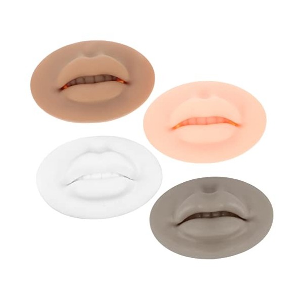 Housoutil 8 Pcs 3D Module Masque À Lèvres Modèle De Piercing À Lèvres En Silicone Modèle De Peau À Lèvres Réaliste Palette À 