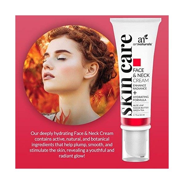 ArtNaturals Crème Raffermissante Pour Le Cou 50 ml - Sérum de Vitamines C À Ingrédients Actifs|Utiliser comme hydratant quoti