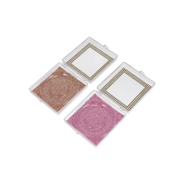 FRCOLOR Lot de 6 boîtes à cils avec fenêtre - Pour cadeaux - Organisateur de faux cils - En cristal - Avec support de cils