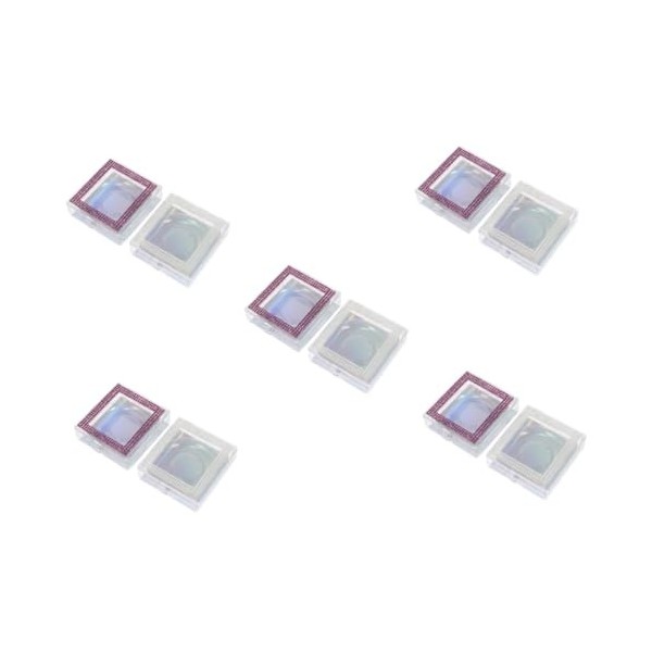 FRCOLOR 6 Pièces Boîte à Cils De Fenêtre Conteneur De Cils En Cristal Greffe De Cils Tient Les Faux Cils Organisateur De Faux