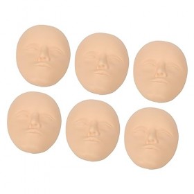 10 Pièces Peau de Pratique de Tatouage 3D, épaissie et Anti-noircissement, Peau de Visage en Silicone Polyvalente pour Débuta