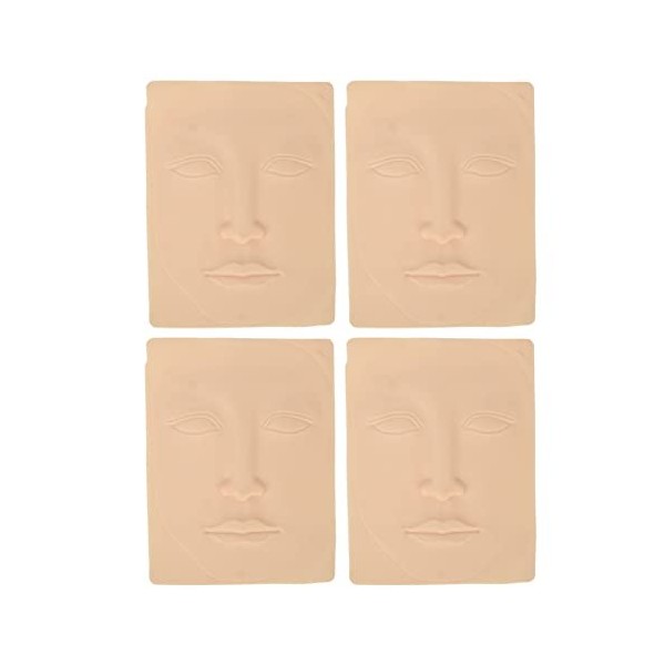 10pcs Visage de Pratique de Tatouage, Visage de Pratique de Maquillage 3D, Peau de Pratique pour Le Visage, Peau Double Paupi